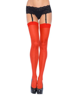 Leg Avenue Plus Size Sheer Stockings Red UK 14 to 18