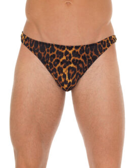 Mens Leopard Print G-String