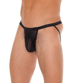 Mens Black Pouch With Jockstraps