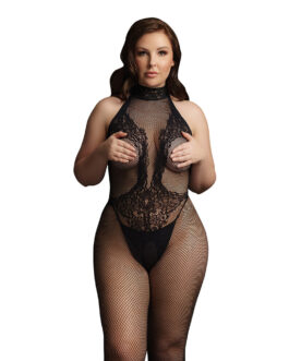 Le Desir Fishnet And Lace Bodystocking UK 14 to 20